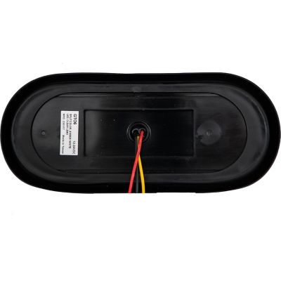 Image showing  6 in. Oval Strobe Light with Amber/Clear LEDs and 9 Flash Patterns