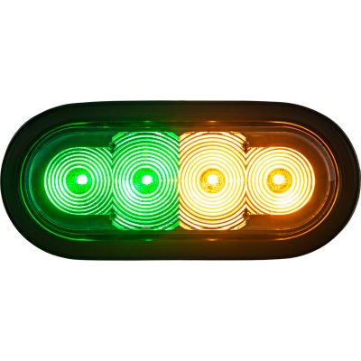 Buyers Products 6 in. Oval Strobe Light with Green and Amber LEDs