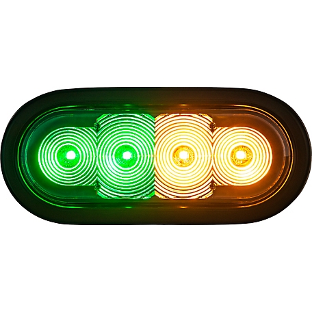 Buyers Products 6 in. Oval Strobe Light with Green and Amber LEDs