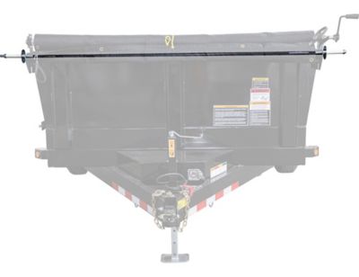 Image showing  Powder-Coat Rear Anti-Sail Tarp Tension Bow Kit with Rollers
