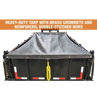Image showing  7.5 ft. x 18 ft. Aluminum Tarp System with Mesh Tarp