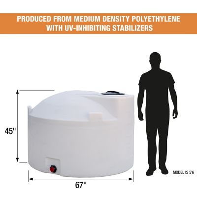 Image showing  550 gal. Vertical Water Tank, Natural