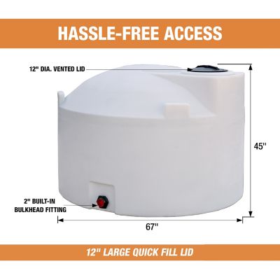 Image showing  550 gal. Vertical Water Tank, Natural