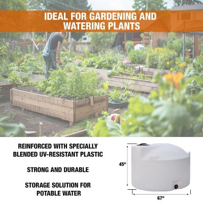 Image showing  550 gal. Vertical Water Tank, Natural