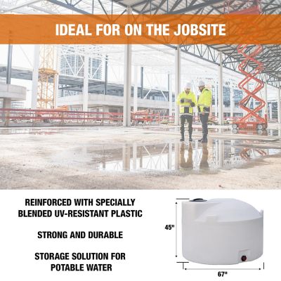 Image showing 6 th Romotech 550 gal. Vertical Water Tank, Natural