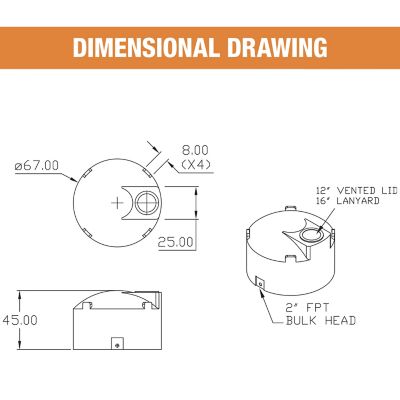 Image showing 8 th Romotech 550 gal. Vertical Water Tank, Natural