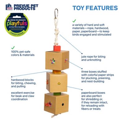 Image showing  3-Box Stuff and Hide Playfuls Forage and Engage Bird Toy