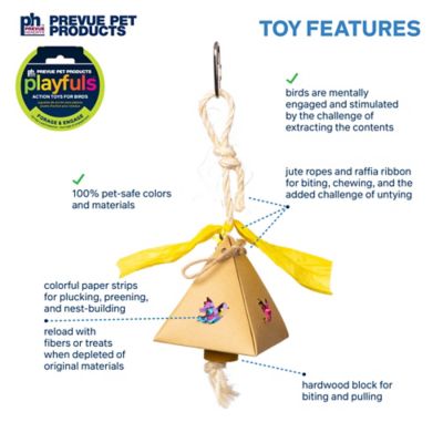 Image showing  Playfuls Forage and Engage Plucky Pyramid Bird Toy