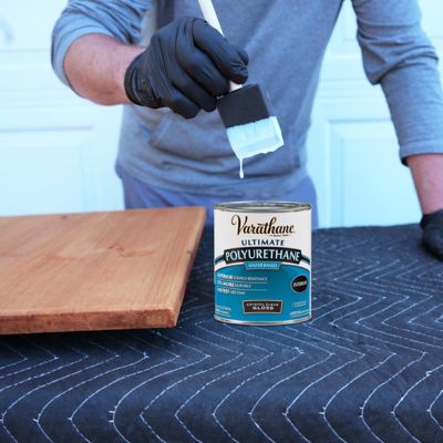 Image showing  1 qt. Crystal Clear Varathane Water-Based Interior Ultimate Polyurethane, Gloss