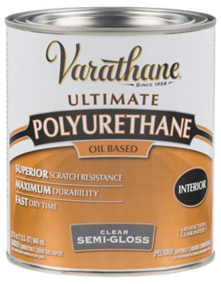 Rust-Oleum 1 qt. Crystal Clear Varathane Oil-Based Interior Ultimate Polyurethane, Semi-Gloss