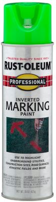 Rust-Oleum 15 Oz. Fluorescent Green Professional Inverted Marking Spray Paint