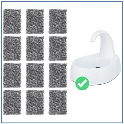 Image showing  Replacement Filters to Remove Debris for TRIXIE Curved Stream Pet Drinking Fountains, Pre-Filter for Pump, 12-Pack