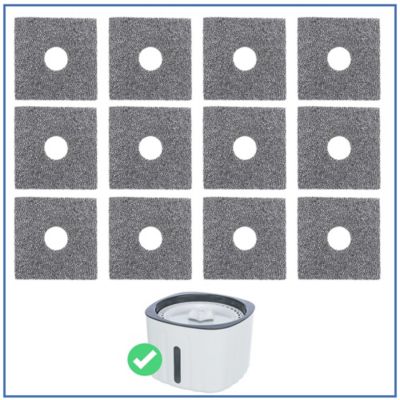 Image showing  Replacement Filters to Remove Debris for TRIXIE Flower Pet Drinking Fountains, Pre-Filter for Pump, 12-Pack