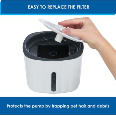 Image showing  Replacement Filters to Remove Debris for TRIXIE Flower Pet Drinking Fountains, Pre-Filter for Pump, 12-Pack