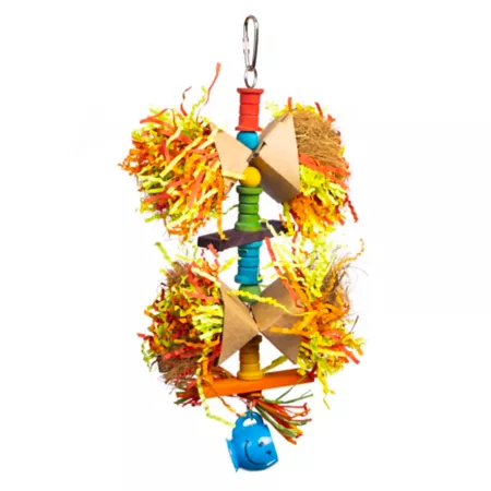 Prevue Pet Products Playfuls Preen and Pacify Party Popper Bird Toy Pet Bird Toys