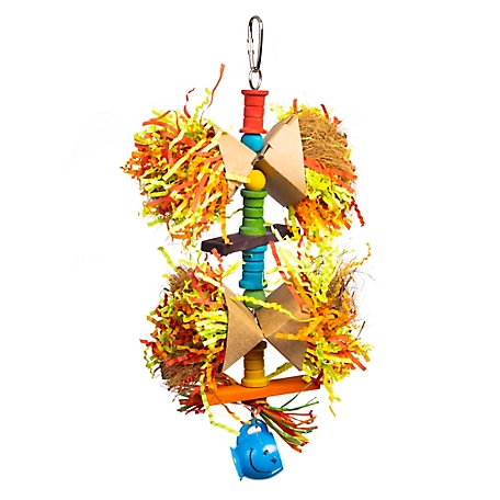 Prevue Pet Products Playfuls Preen and Pacify Party Popper Bird Toy