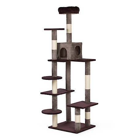 Prevue Pet Products 71-3/4 in. Cat Play Tower with Beds and Scratching Posts, Purple