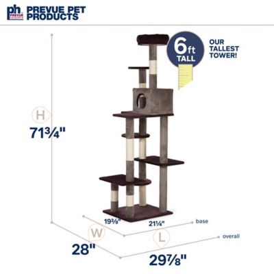 Image showing 6 th Prevue Pet Products 71-3/4 in. Cat Play Tower with Beds and Scratching Posts, Purple