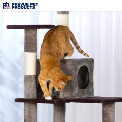 Image showing 7 th Prevue Pet Products 71-3/4 in. Cat Play Tower with Beds and Scratching Posts, Purple
