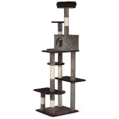 Image showing 9 th Prevue Pet Products 71-3/4 in. Cat Play Tower with Beds and Scratching Posts, Purple