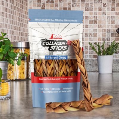 Image showing  Thick Braided Collagen Stick Dog Treats, 12 in., 4 pk.
