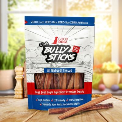 Image showing  Thick Natural Beef Bully Stick Dog Treats, 6 in., 3 pk.