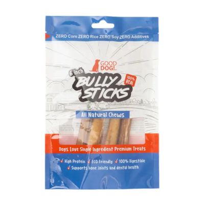 Image showing  6 in. Natural Beef Bully Stick Dog Treats, 4 ct.