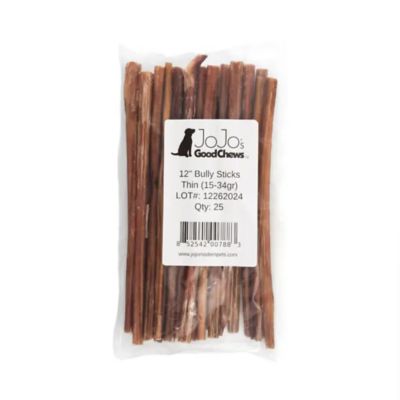 Image showing  Thin All-Natural Beef Bully Stick Dog Treats, 12 in.