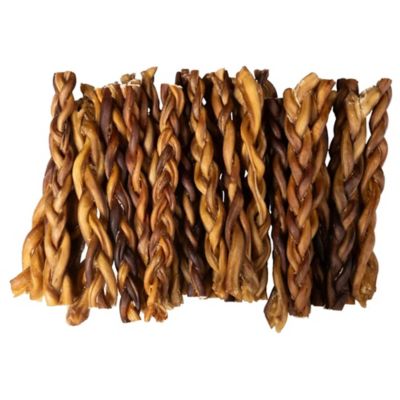 JoJo Modern Pets Beef Braided Bully Sticks All-Natural Dog Treats - 12 in. Standard (25-pack)