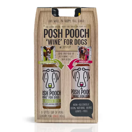 JoJo Modern Pets Posh Pooch Dog Wine Duo Pack (alcohol-free) Dog Soft & Chewy Treats