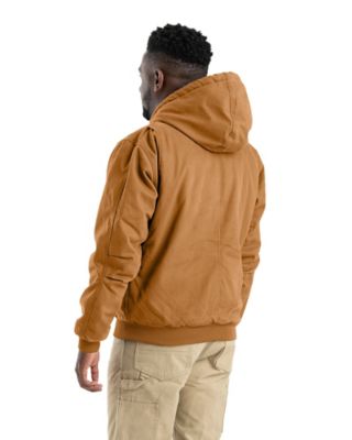 Image showing  Men's Super-Duty Washed Duck Quilt-Lined Hooded Jacket