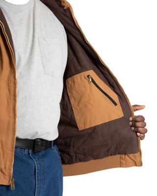 Image showing  Men's Super-Duty Washed Duck Quilt-Lined Hooded Jacket