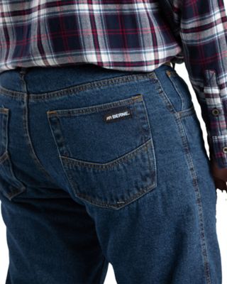 Image showing  Men's Relaxed Fit Mid-Rise Fleece-Lined Denim Jeans
