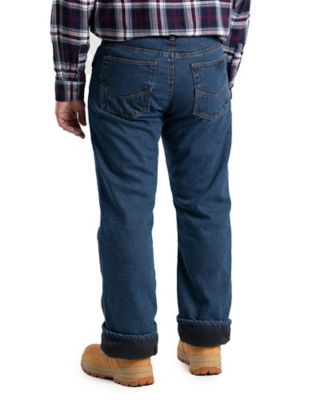 Image showing  Men's Relaxed Fit Mid-Rise Fleece-Lined Denim Jeans