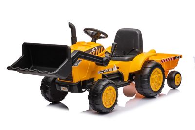 Freddo 12V Excavator 1-Seater Ride-on for Kids, Yellow