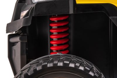 Image showing 5 th Freddo 24V 6 Wheeler Tractor Trailer 2-Seater Ride-On Toy with Dump Cart, Black