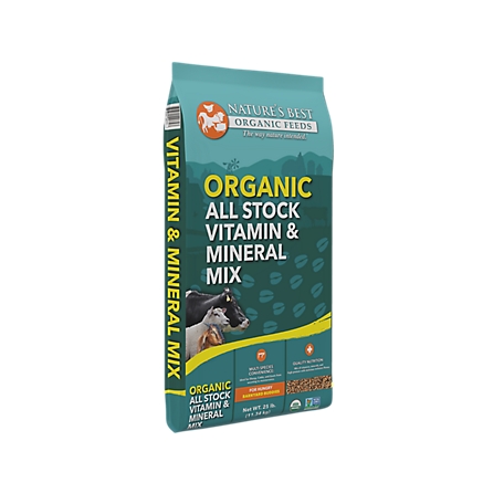 Nature's Best Organic All Stock Vitamin and Mineral Mix Livestock Feed, 25 lb. Bag