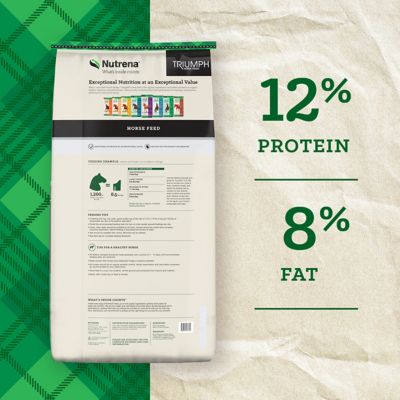 Image showing 8 th Nutrena Triumph 12-8 Pelleted Horse Feed, 50 lb. Bag