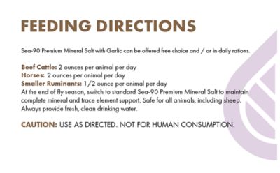 Image showing 6 th SEA-90 Essential Elements Premium Mineral Salt with Garlic for Livestock and Equine, 25 lb.