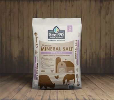 Image showing 7 th SEA-90 Essential Elements Premium Mineral Salt with Garlic for Livestock and Equine, 25 lb.