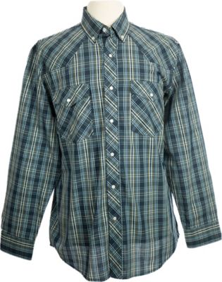 Image showing 0 th Wyoming Traders Men's #11 Western Plaid Print Shirt