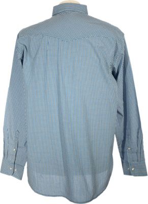 Image showing 1 th Wyoming Traders Western Plaid Shirt, Blue White