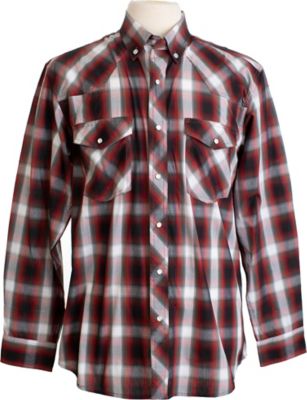 Image showing  Men's #15 Western Plaid Print Shirt