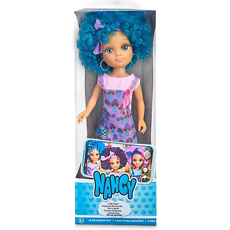 Nancy Curly Power Fashion Doll with Blue Hair