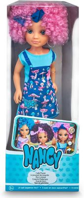 Nancy Curly Power Fashion Doll with Pink Hair