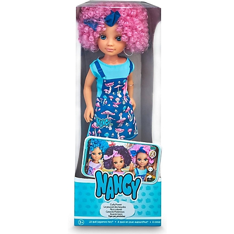 Nancy Curly Power Fashion Doll with Pink Hair