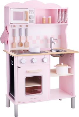 New Classic Toys Pink Kitchenette Modern Electric Cooking