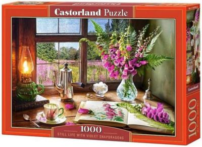 Castorland Still Life with Violet Snapdragons 1000 pc. Jigsaw Puzzle