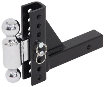 Avitec 2 in. Receiver Adjustable Dual Ball Mount with 2 in. and 2-5/16 in. Ball, 6.5 in. Drop, 12,000 lb. Capacity