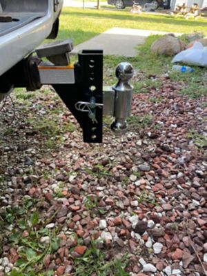 Image showing  2 in. Receiver Adjustable Dual Ball Mount with 2 in. and 2-5/16 in. Ball, 6.5 in. Drop, 12,000 lb. Capacity